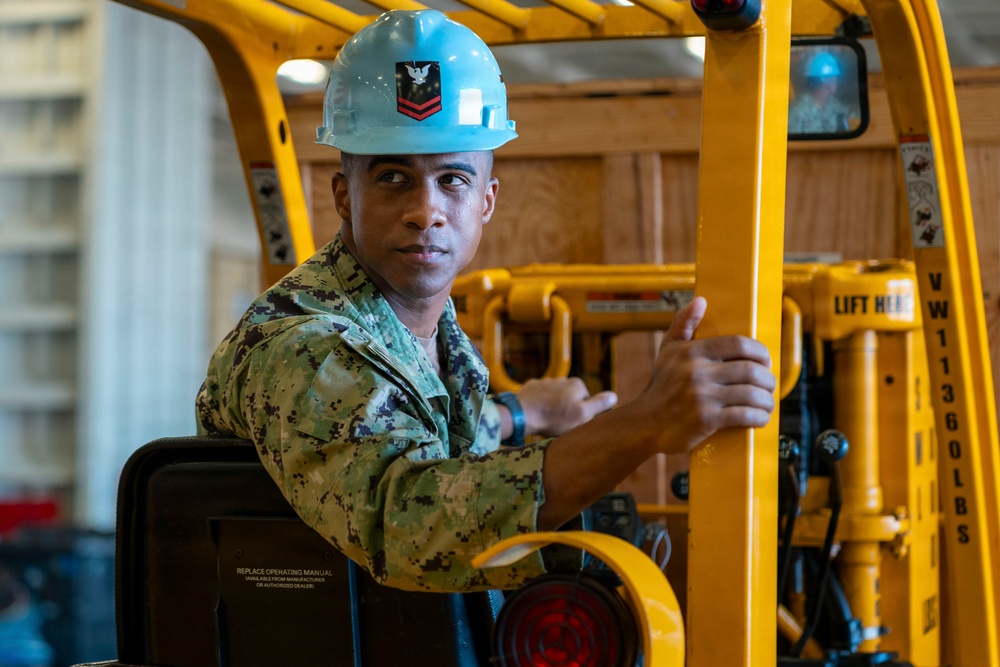 USS Theodore Roosevelt Brings on Stores