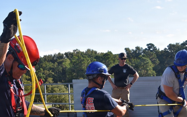 NAS Jacksonville Firefighters Train for Rope Rescue/Confined Space Operations