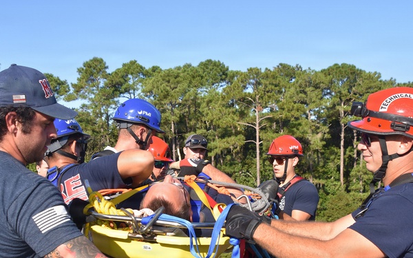 NAS Jacksonville Firefighters Train for Rope Rescue/Confined Space Operations