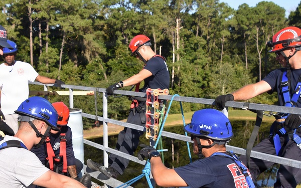 NAS Jacksonville Firefighters Train for Rope Rescue/Confined Space Operations