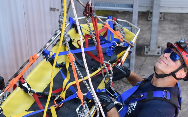 NAS Jacksonville Firefighters Train for Rope Rescue/Confined Space Operations