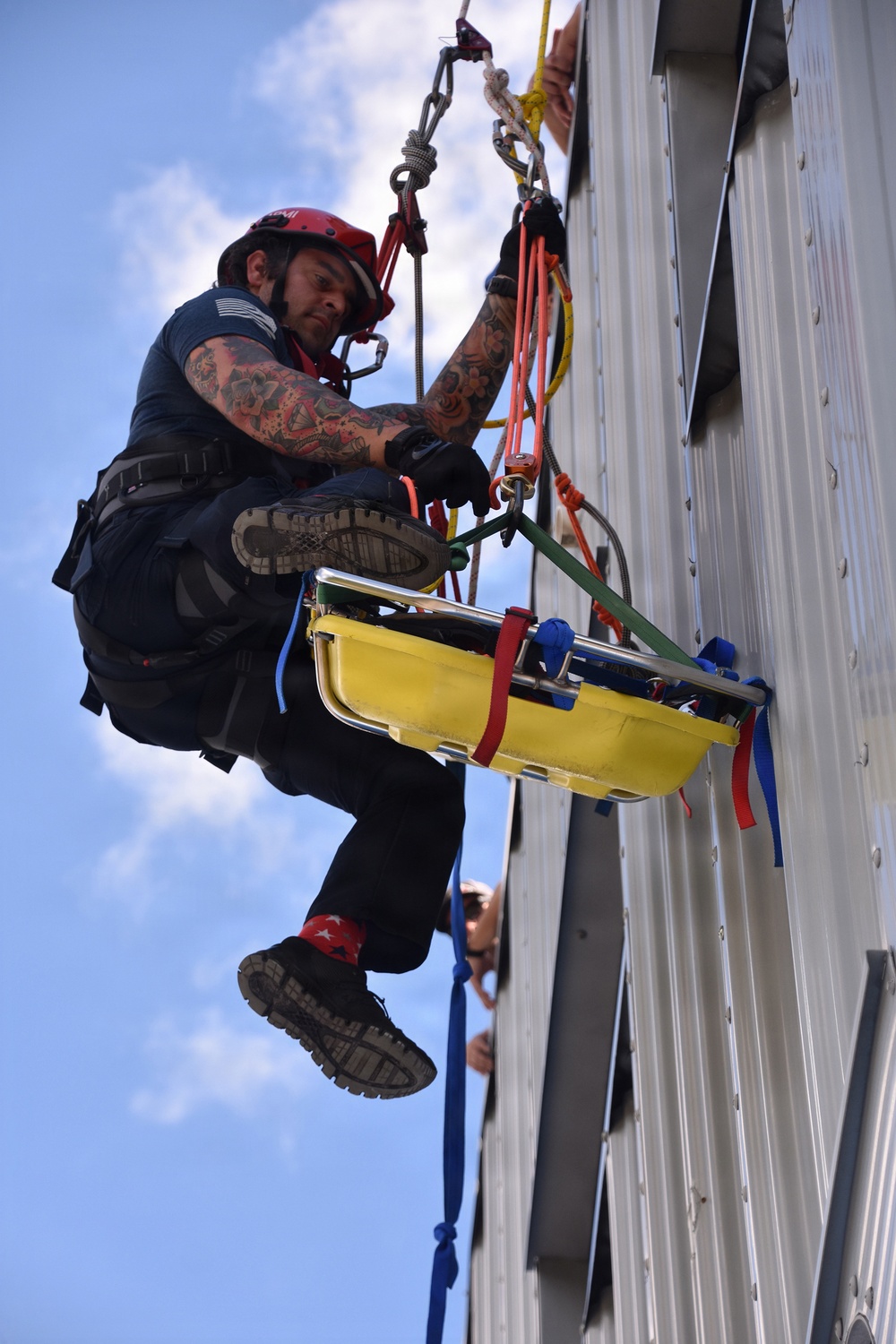 NAS Jacksonville Firefighters Train for Rope Rescue/Confined Space Operations