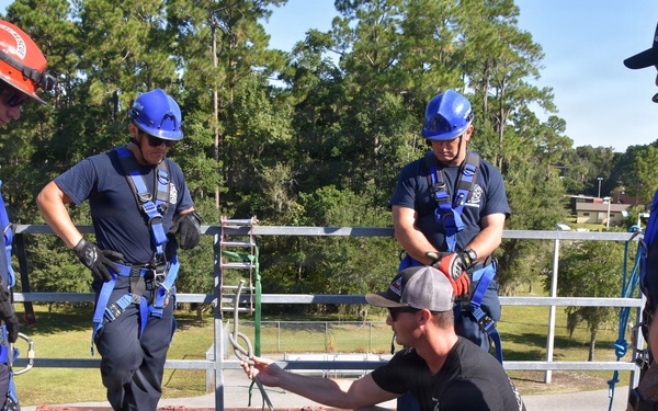 NAS Jacksonville Firefighters Train for Rope Rescue/Confined Space Operations
