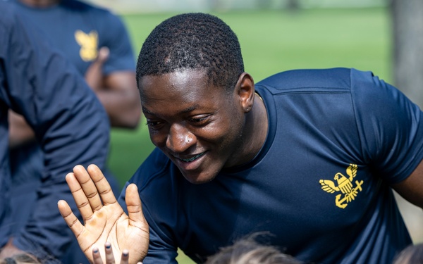 U.S. Navy Ceremonial Guard Performs for YMCA Campers