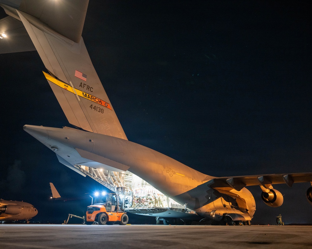 C-17 earthquake relief deliveries COL