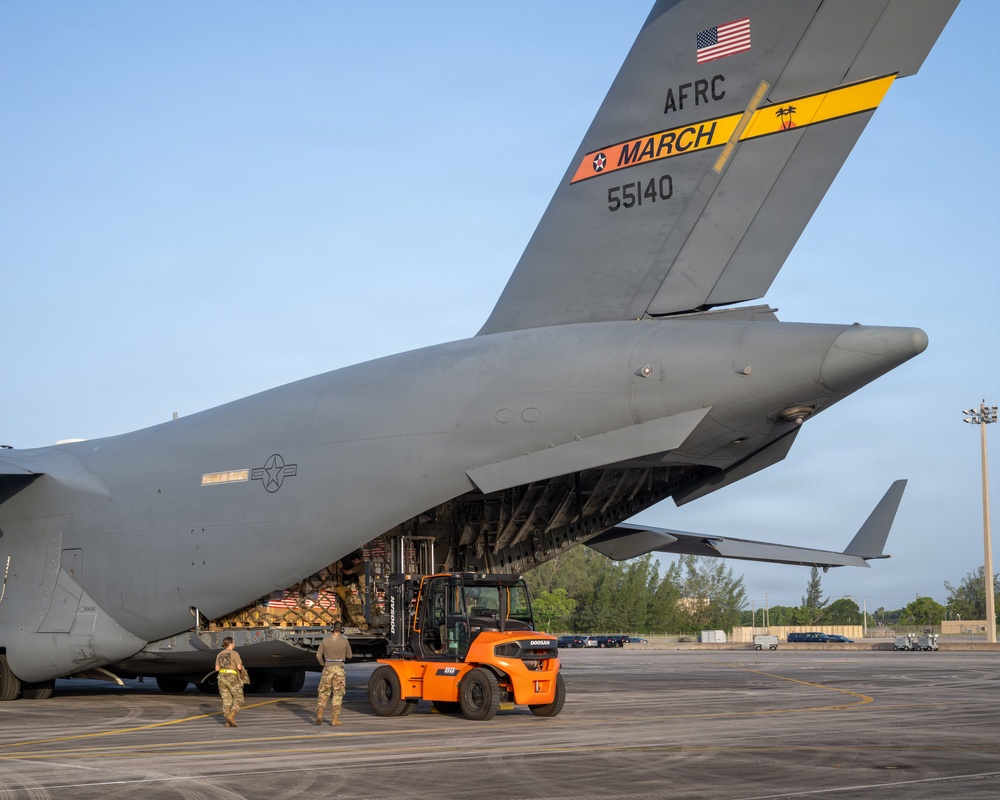 C-17 earthquake relief deliveries COL
