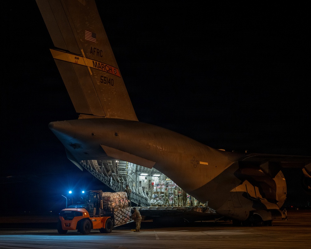 C-17 earthquake relief deliveries COL