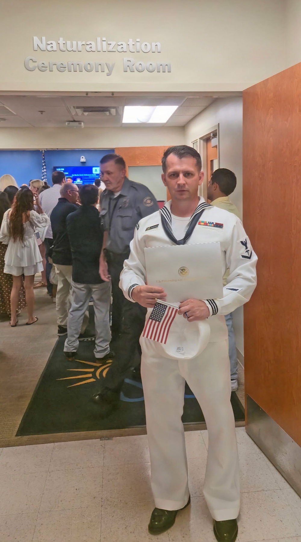 Hospital Corpsman takes oath of U.S. citizenship