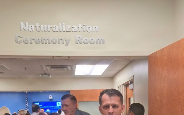 Hospital Corpsman takes oath of U.S. citizenship