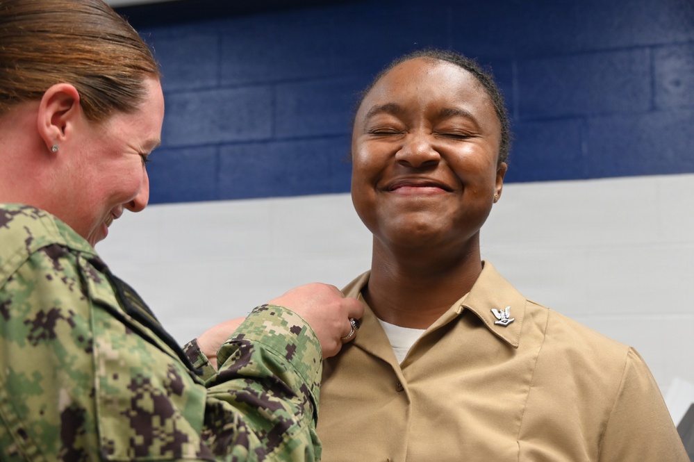 Surface Combat Systems Training Command Great Lakes frocks newly advanced Third Class Petty Officers