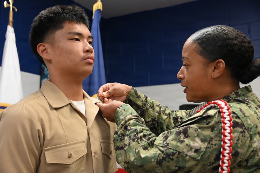 Surface Combat Systems Training Command Great Lakes frocks newly promoted third class petty officers