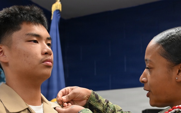 Surface Combat Systems Training Command Great Lakes frocks newly promoted third class petty officers