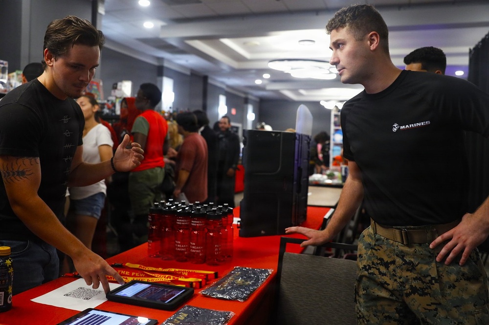 6th Marine Corps District Enhanced Marketing Vehicle attend the South West Anime Fest 2026