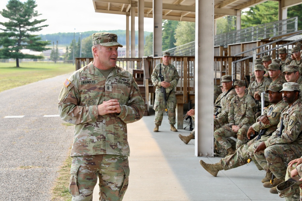 412th TEC Senior Enlisted Leader visits Soldiers during Northern Strike 26-2