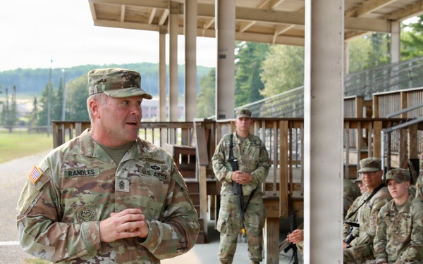 412th TEC Senior Enlisted Leader visits Soldiers during Northern Strike 26-2