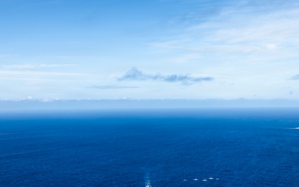 Multinational ships sail in formation during Pacific Dragon 2026