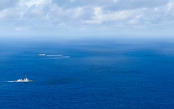 Multinational ships sail in formation during Pacific Dragon 2026