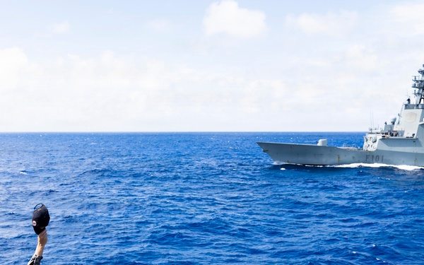 Multinational ships sail in formation during Pacific Dragon 2026