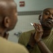 593rd CSC Soldiers Demonstrate Proper Shaving Techniques