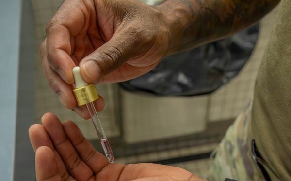 593rd CSC Soldiers Demonstrate Proper Shaving Techniques