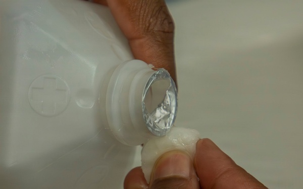 593rd CSC Soldiers Demonstrate Proper Shaving Techniques