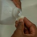 593rd CSC Soldiers Demonstrate Proper Shaving Techniques