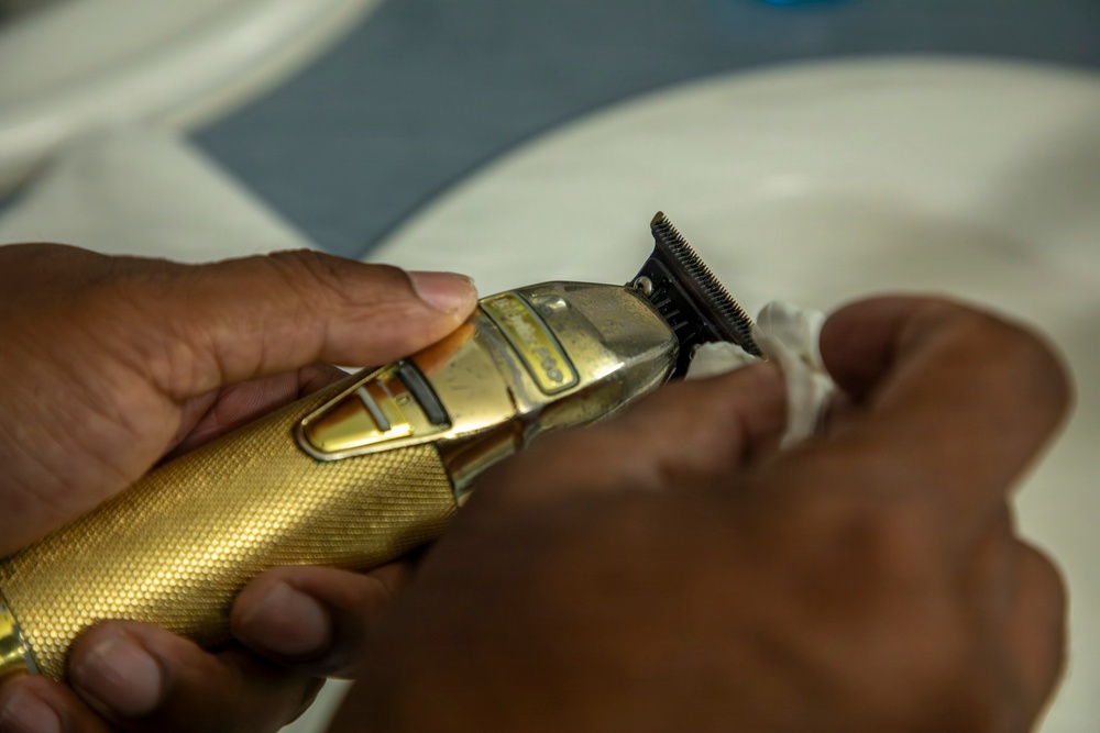 593rd CSC Soldiers Demonstrate Proper Shaving Techniques