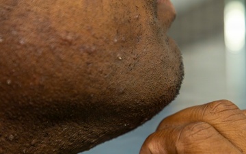 593rd CSC Soldiers Demonstrate Proper Shaving Techniques