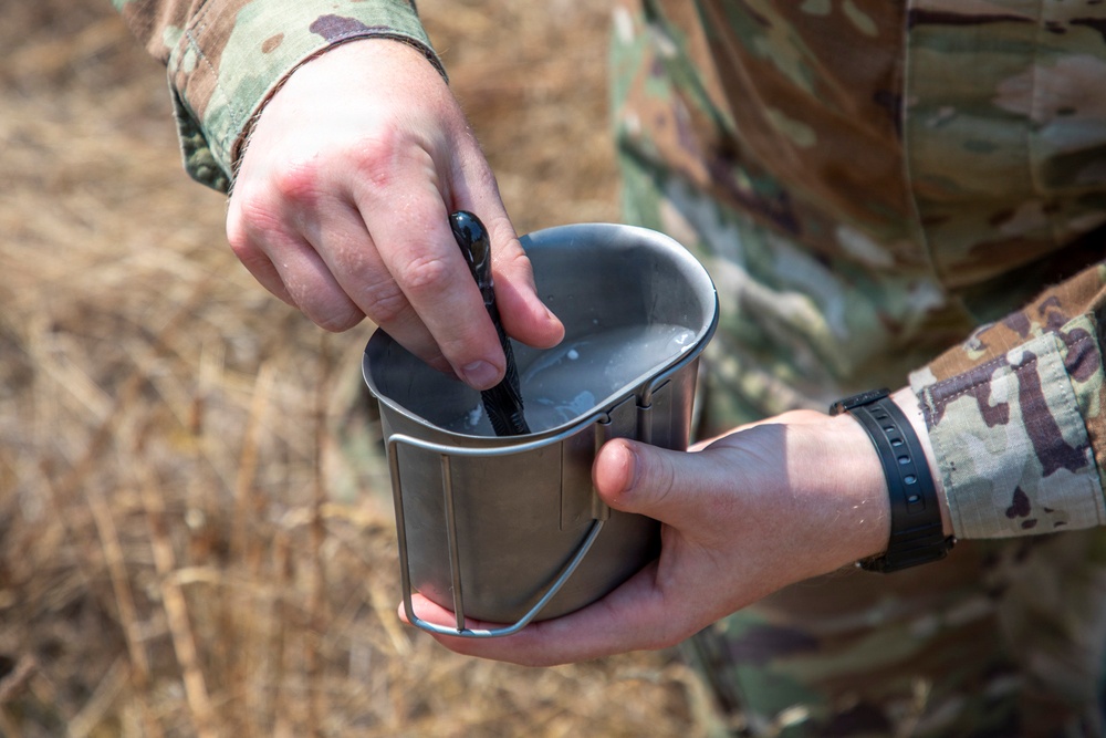 593rd CSC Soldier Demonstrates Effective Field Shaving Techniques