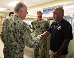 U.S Naval Hospital Guam Environmental Program Manager is recognized for his 41 years of service.
