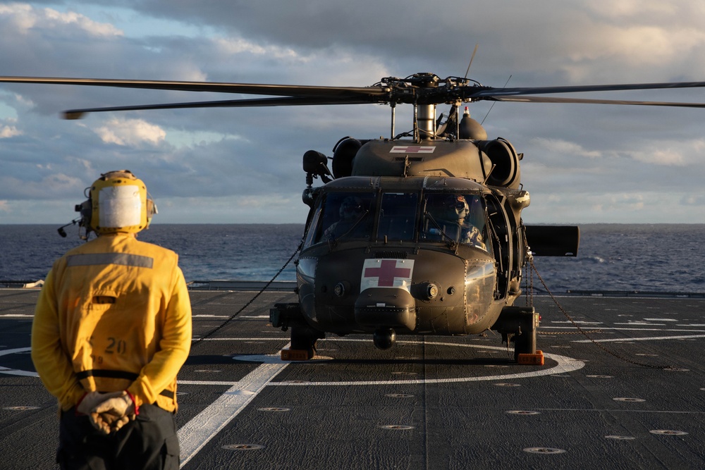 DUSTOFF Conducts Deck Landing Qualifications on USS Cincinnati (LCS-20)