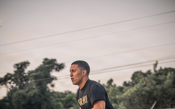 335th Signal Command (Theater) soldiers conduct the Army Fitness Test