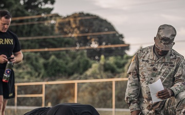 335th Signal Command (Theater) soldiers conduct the Army Fitness Test