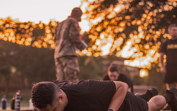 335th Signal Command (Theater) soldiers conduct the Army Fitness Test