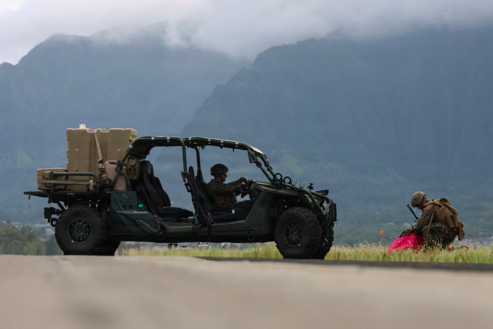 MACS-4 Marines use ULTVs to establish expeditionary ALZ