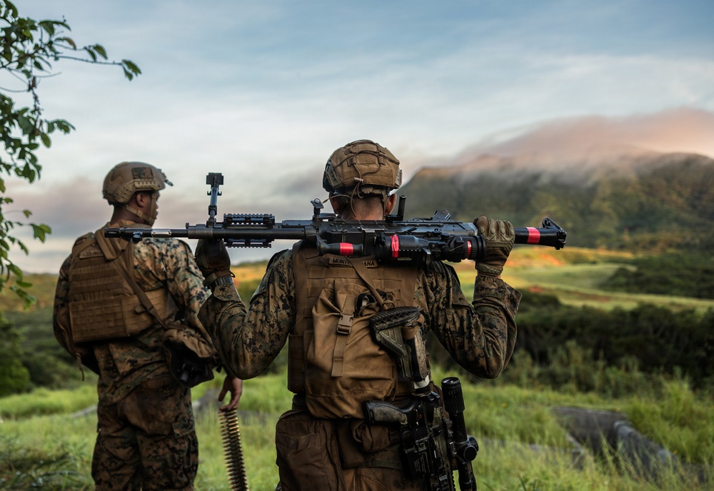 U.S. Marines with 12th LCT Conduct a Crew-Served Weapons Range