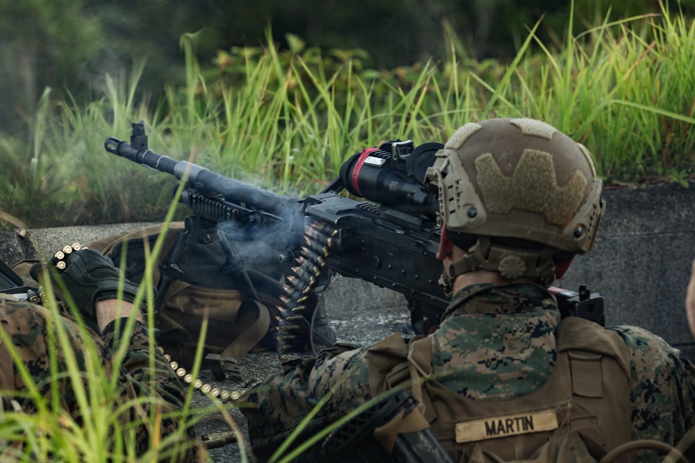 U.S. Marines with 12th LCT Conduct a Crew-Served Weapons Range