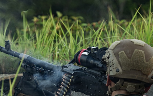 U.S. Marines with 12th LCT Conduct a Crew-Served Weapons Range