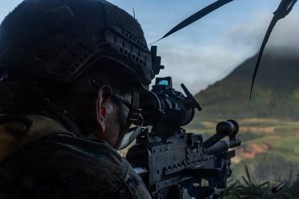 U.S. Marines with 12th LCT Conduct a Crew-Served Weapons Range