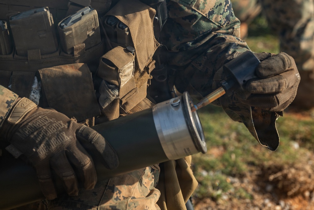 U.S. Marines with 12th LCT Conduct a Crew-Served Weapons Range