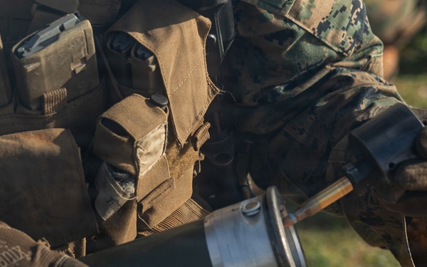 U.S. Marines with 12th LCT Conduct a Crew-Served Weapons Range