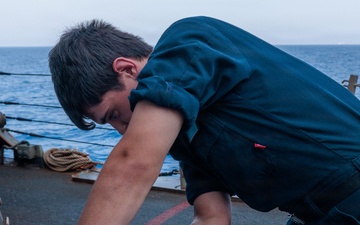 Fresh Water Wash Down aboard USS Gonzalez