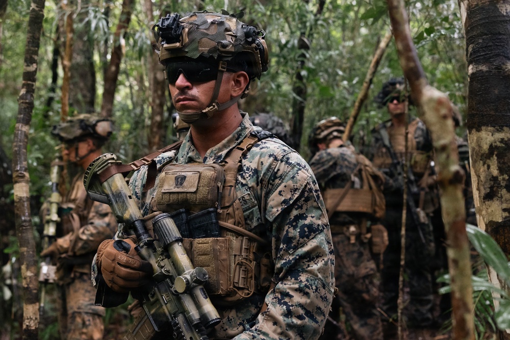 U.S. Marines with 12th LCT Conduct Fire Team Attack Drills