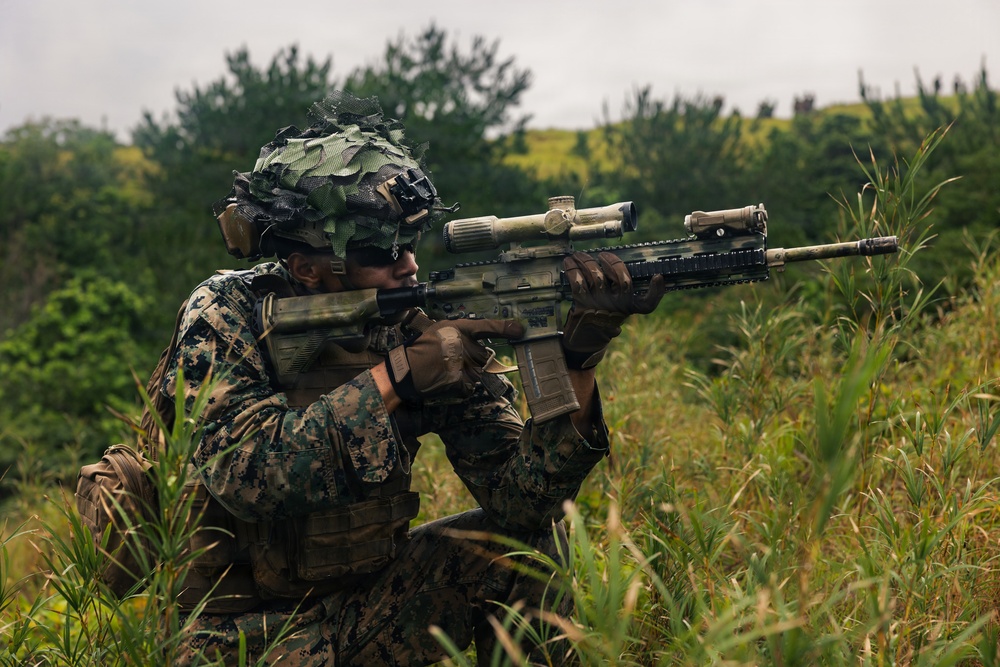 U.S. Marines with 12th LCT Conduct Fire Team Attack Drills
