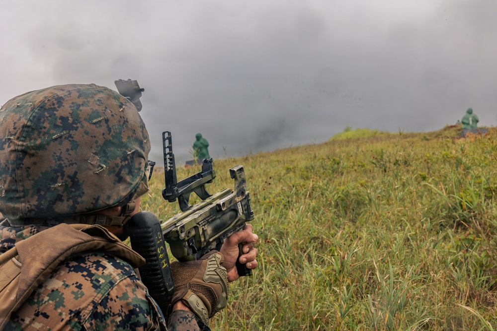 U.S. Marines with 12th LCT Conduct Fire Team Attack Drills