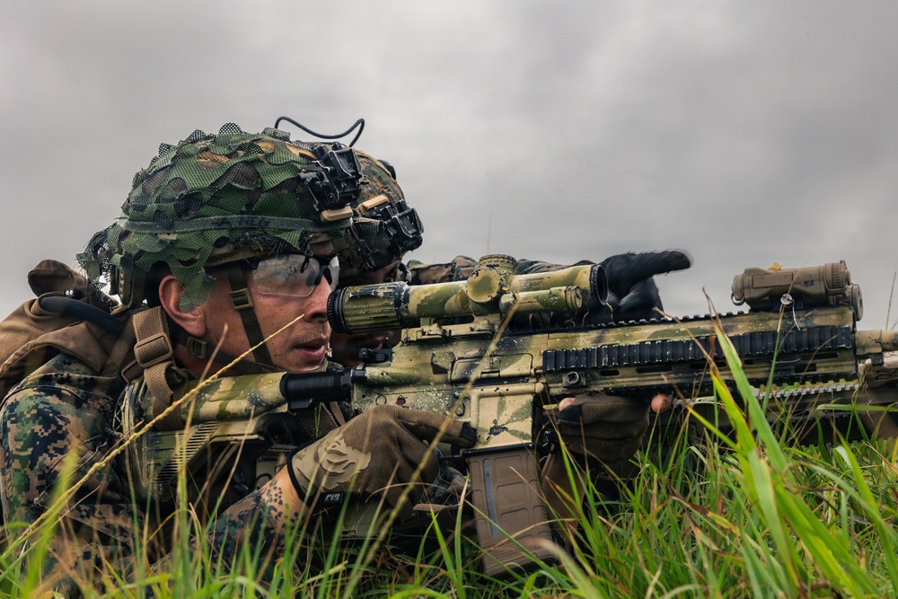 U.S. Marines with 12th LCT Conduct Fire Team Attack Drills