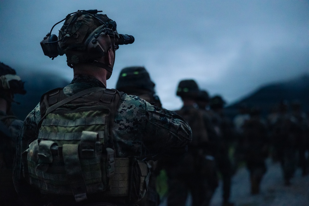 U.S. Marines with 12th LCT Conduct Fire Team Attack Drills