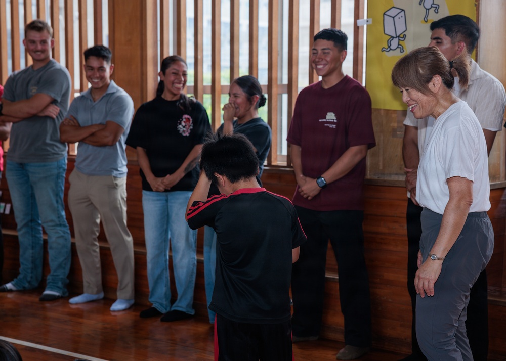 U.S. Marines Visit Local Youth Center