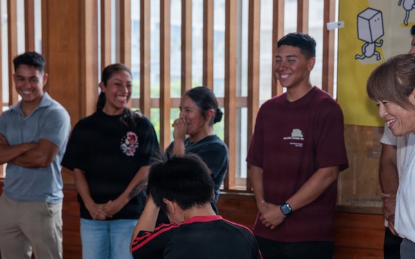 U.S. Marines Visit Local Youth Center