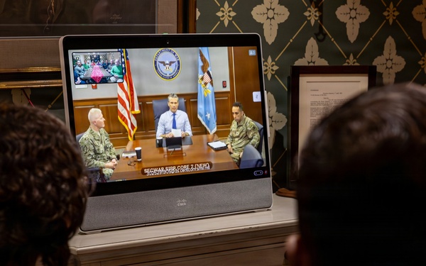 Abraham Lincoln Conducts A Meeting With SECWAR